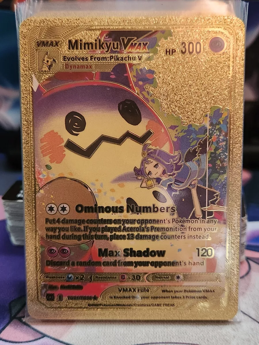 Mimikyu V Gold Metal Pokemon Card