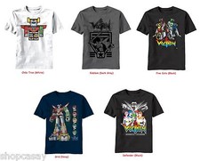 Classic Cartoon Voltron Defender of the Universe and Voltron Force Cats T-shirt