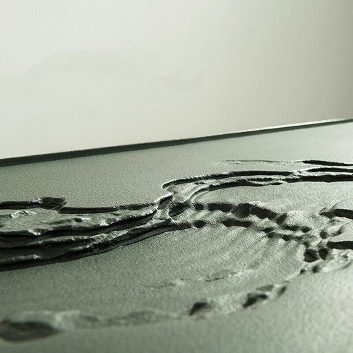Handmade Tea Tray Black Stone The Huanghe River Carved Weighted Engraved Table - Picture 3 of 21