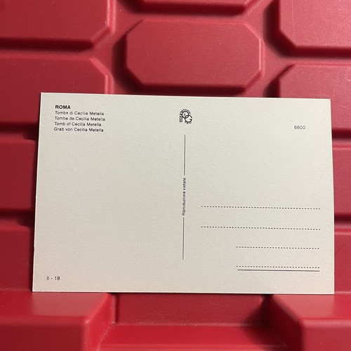 Postal Roma Tomba Di Cecilia Metella 5 7/8 x 4 sin publicar años 70 - Imagen 2 de 2