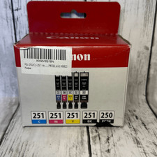 Canon PGI-250/CLI-251 Black, Cyan, Magenta, Yellow Original 5-Pack Ink OPEN Box