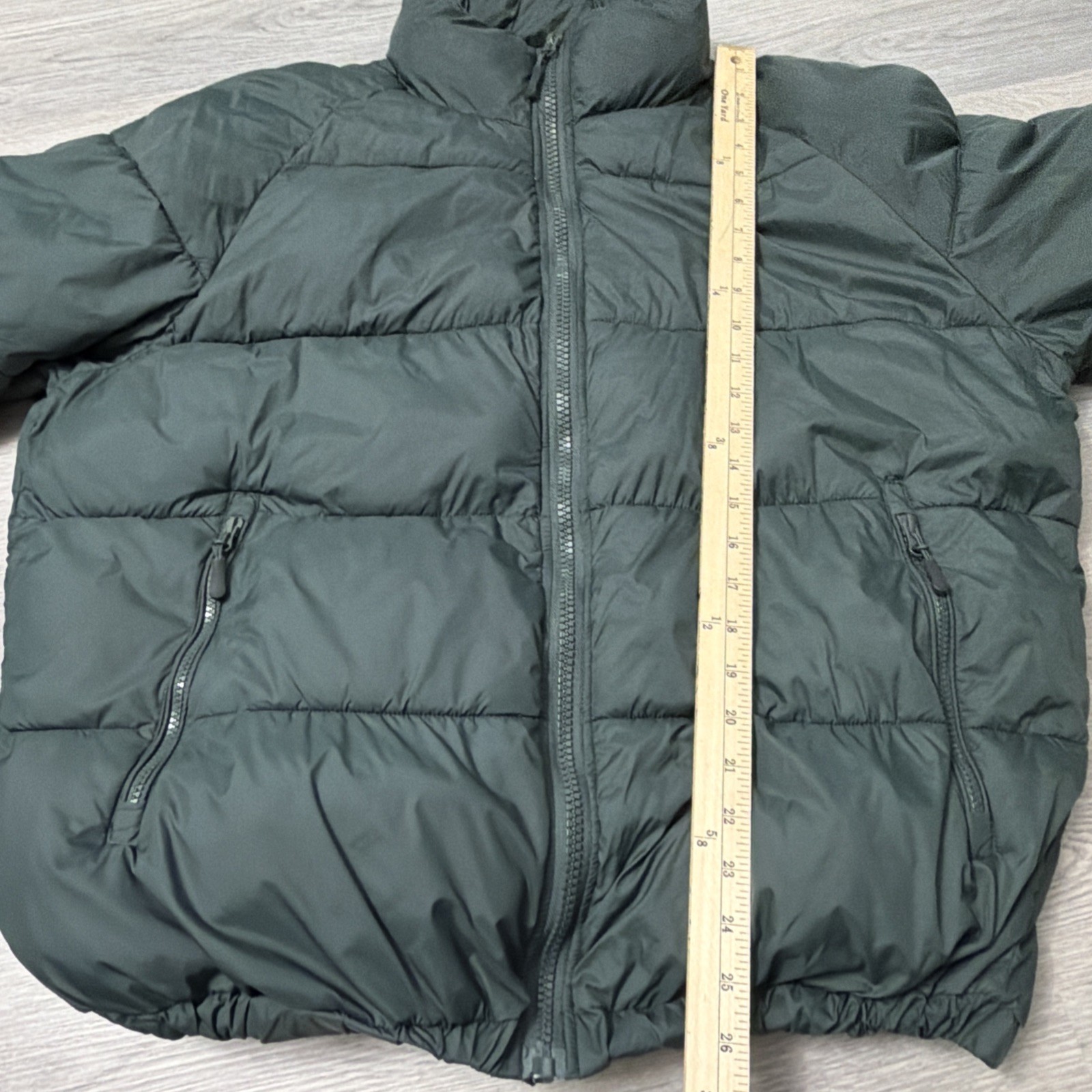 Zara water-repellent puffer jacket XL dark green 6985/303/516 thumbnail 11