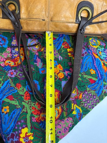 Gianni Charini Vintage Embroidered Large Italian Leather Shoulder Bag Tote VGC, Size L, $68.65 - Photo 24