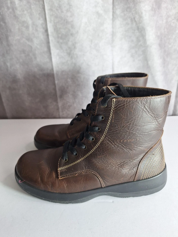 Bota feminina de couro com cadarço tamanho 8 UE 39 impermeável caminhada ao ar livre NAOT - Imagem 4 de 4