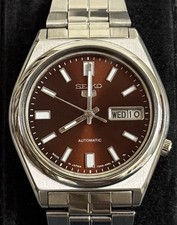 Seiko 5 Automatic Men’s Watch 17 Jewels Brown Dial Day Date Japan Mov 7009