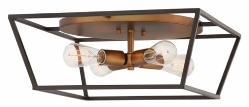 Bronze LED Flush Mount from the Fulton Collection - Picture 1 of 2