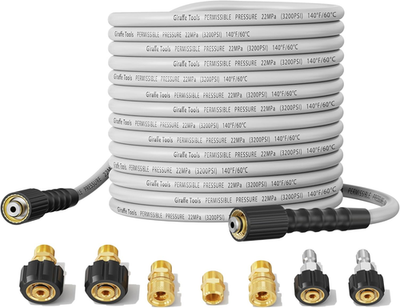#ad Pressure Washer Hose 100FT X 1 4quot; 3200 PSI Pressure Washing Hose Kink Resistan $114.37
