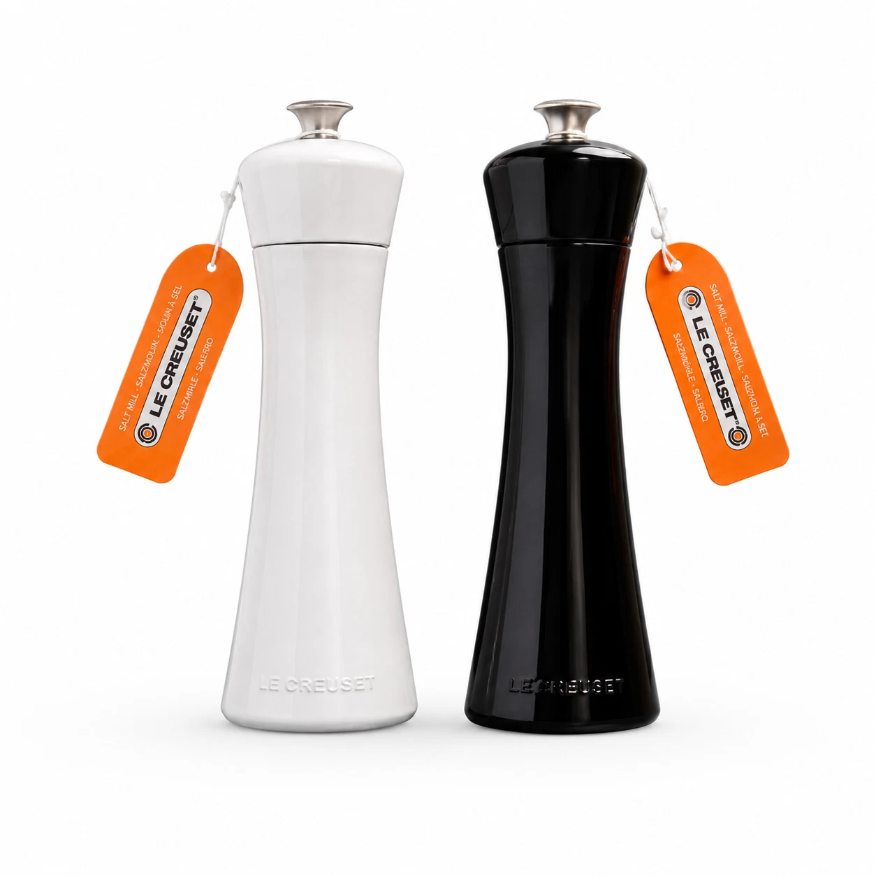 Le Creuset Minimalist Salt & Pepper Mills (Set of 2) Black and White