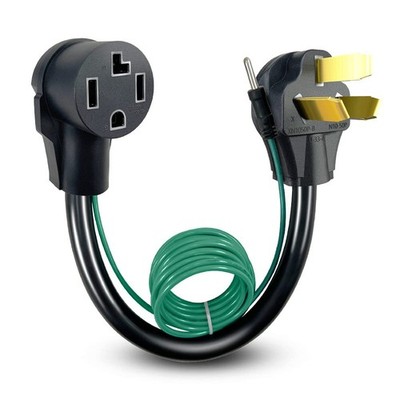 NEMA 1050P Male To Dryer 1430R Female With Ground Wire 30A 125V/250V