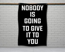 Motivational Gym Flag - Fitness Wall Art for Home or Garage Gym