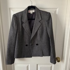 Vintage Peabody House Blazer Women  s 11/12 Wool Blend Multicolor Tweed