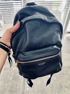 Yves Saint Laurent Rucksack Tasche Schwarz Damen 