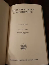 Moby Dick Index-Concordance, Eugene F. Irey, University Colorado Boulder CLEAN