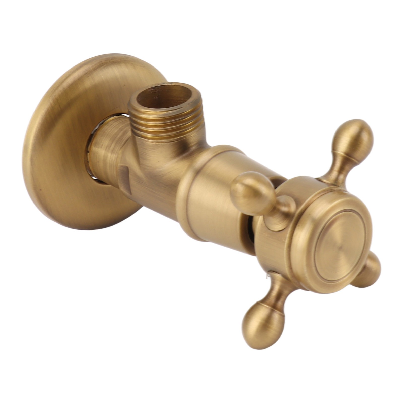 Solid Brass Angle Stop Valve Retro Thickened Cold Hot Valve Explosion
