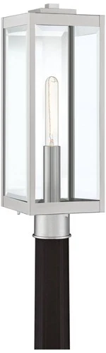 Quoizel Westover 20 1/2" High Silver Outdoor Post Light - Picture 2 of 6