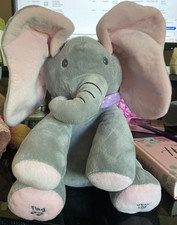 Baby Elephant Animated Plush Sings/Talks Flaps Ears Plays Peek-A-Boo