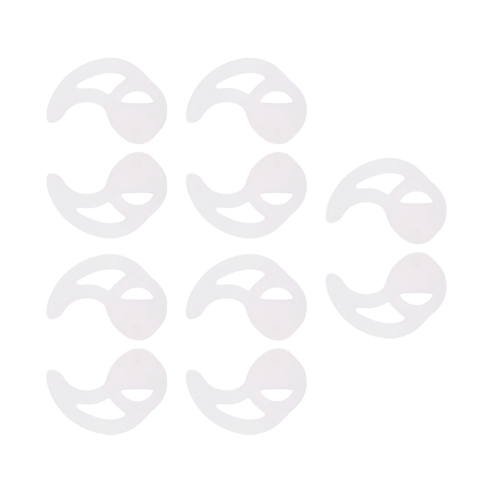 5Pairs Earmold Earpiece White Silicone Air Duct Earplug Soft Comfortable Wear Fo