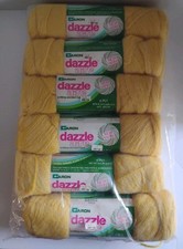 Caron dazzle aire yarn Gold 22602 4 ply 3oz Vintage Lot of 6
