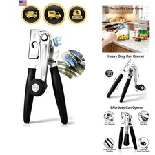 Heavy Duty Manual Can Opener, Ergonomic Long Handle for Large Cans