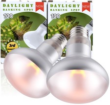 100W 2Pack Reptile Basking Heat Bulb UVA Daylight Heat Lamp for Bearded Drag...