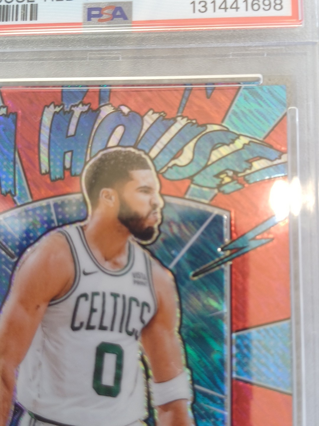 2024-25 Panini Donruss Optic - My House Jayson Tatum #7 Red Shimmer Prizm /75 view 6