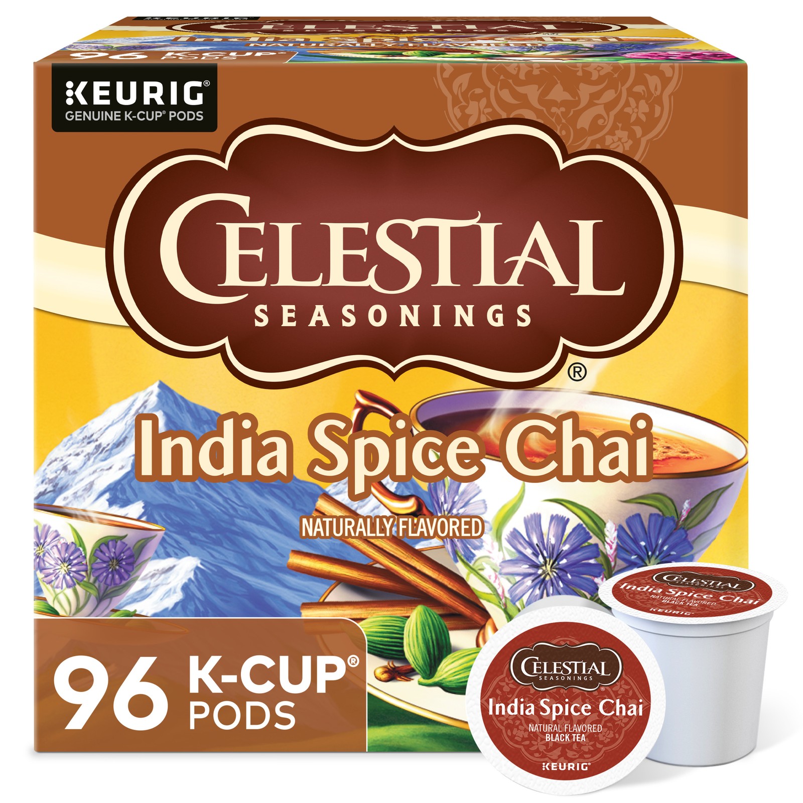 Celestial Seasonings India Spice Chai Tea, Keurig K-Cup Pod,