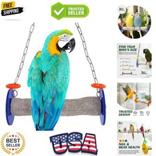 Roll Bird Swing - Perch Bird Toys Trims Nails and Beaks, Safe and Non-Toxic B...