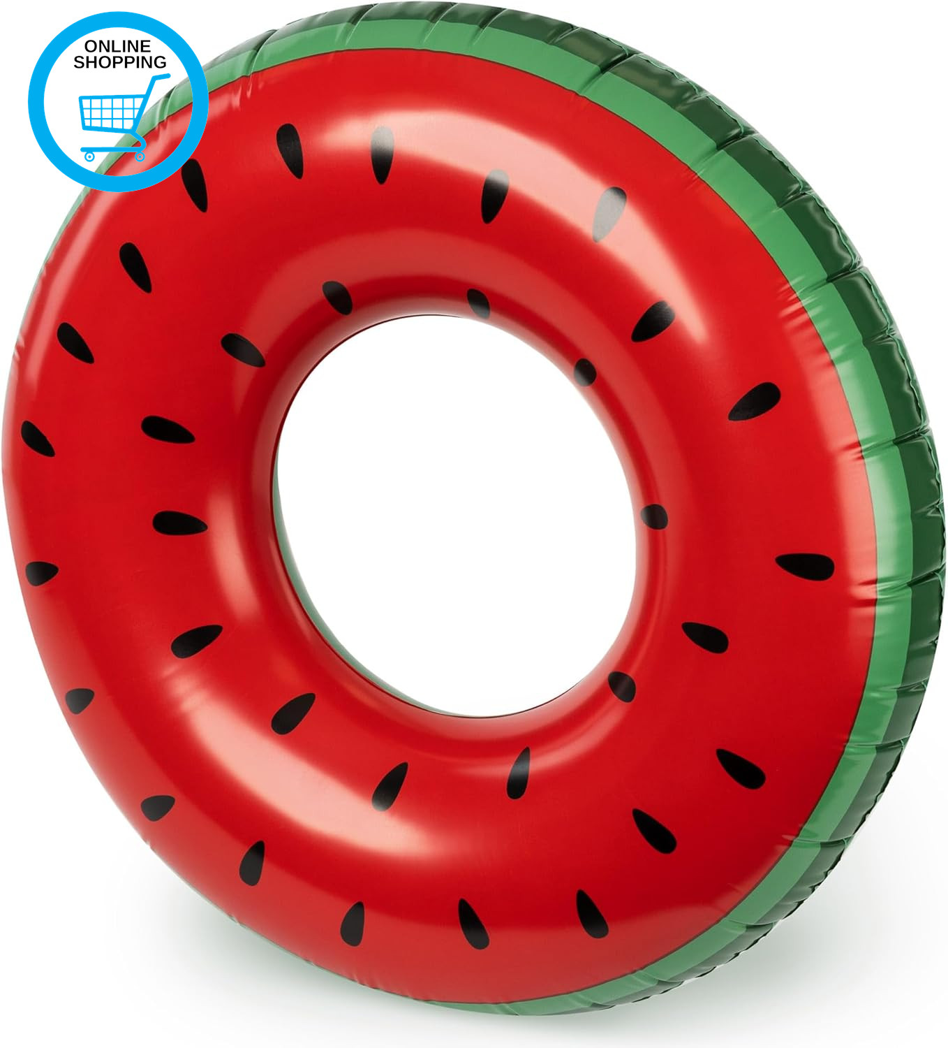 Inflatable Swimming Ring 90Cm - Durable PVC Inflatable Ring Pool Float, Supports