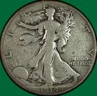 1919-S Walking Liberty Half Dollar Fine F Coin #41943