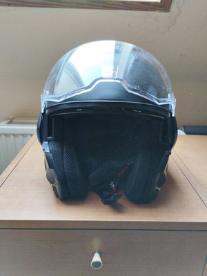 Scorpion Klapphelm EXO-Tech Evo Solid Motorrad Helm mit Sonnenblende. Gr. S