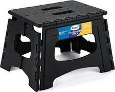 Folding Step Stool 9 Inch Heavy Duty Portable Non Slip Compact Black 1 PC