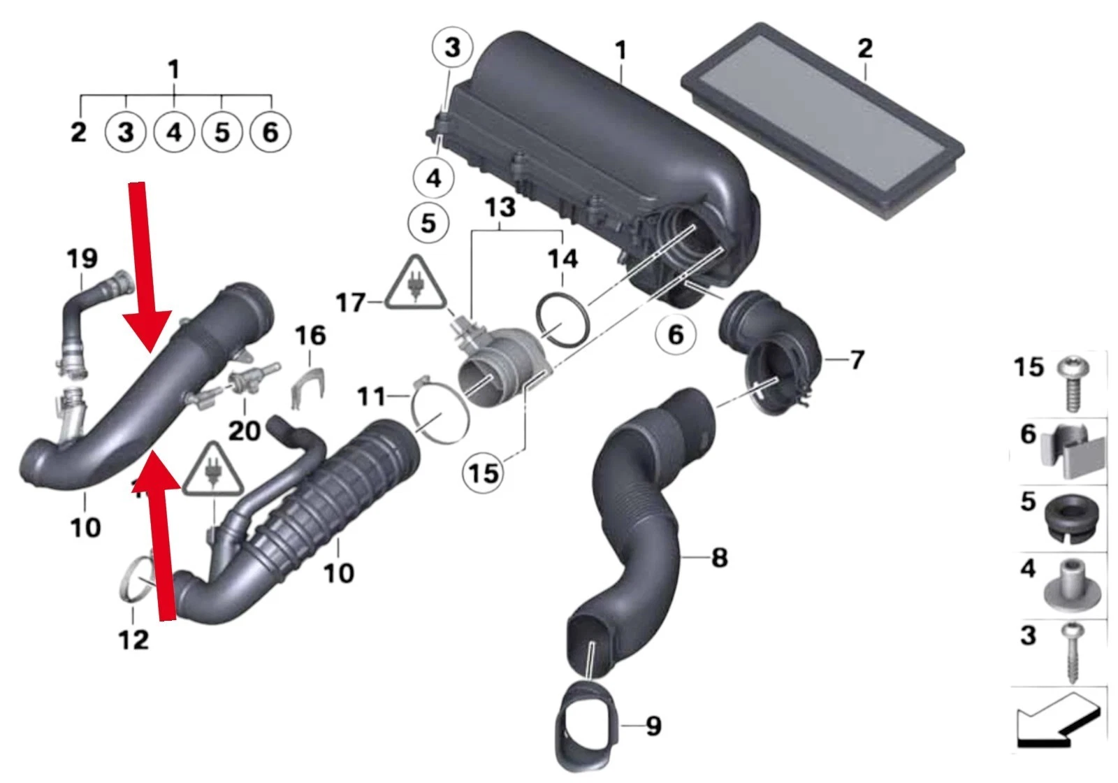 Ansaugschlauch für MINI Cooper S 1.6 R55 R56 R57 R58 R59 R60 R61 13717627502 - Bild 6 von 6