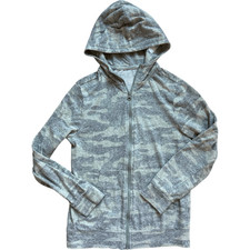 Youth Boys Wonder Nation Camo Lightweight Front Zip Hoodie - Sz L 10/12