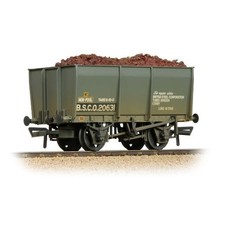 Bachmann 37-400C 16T Steel Slope-Sided Tippler Mineral Wagon BSC Grey [W]