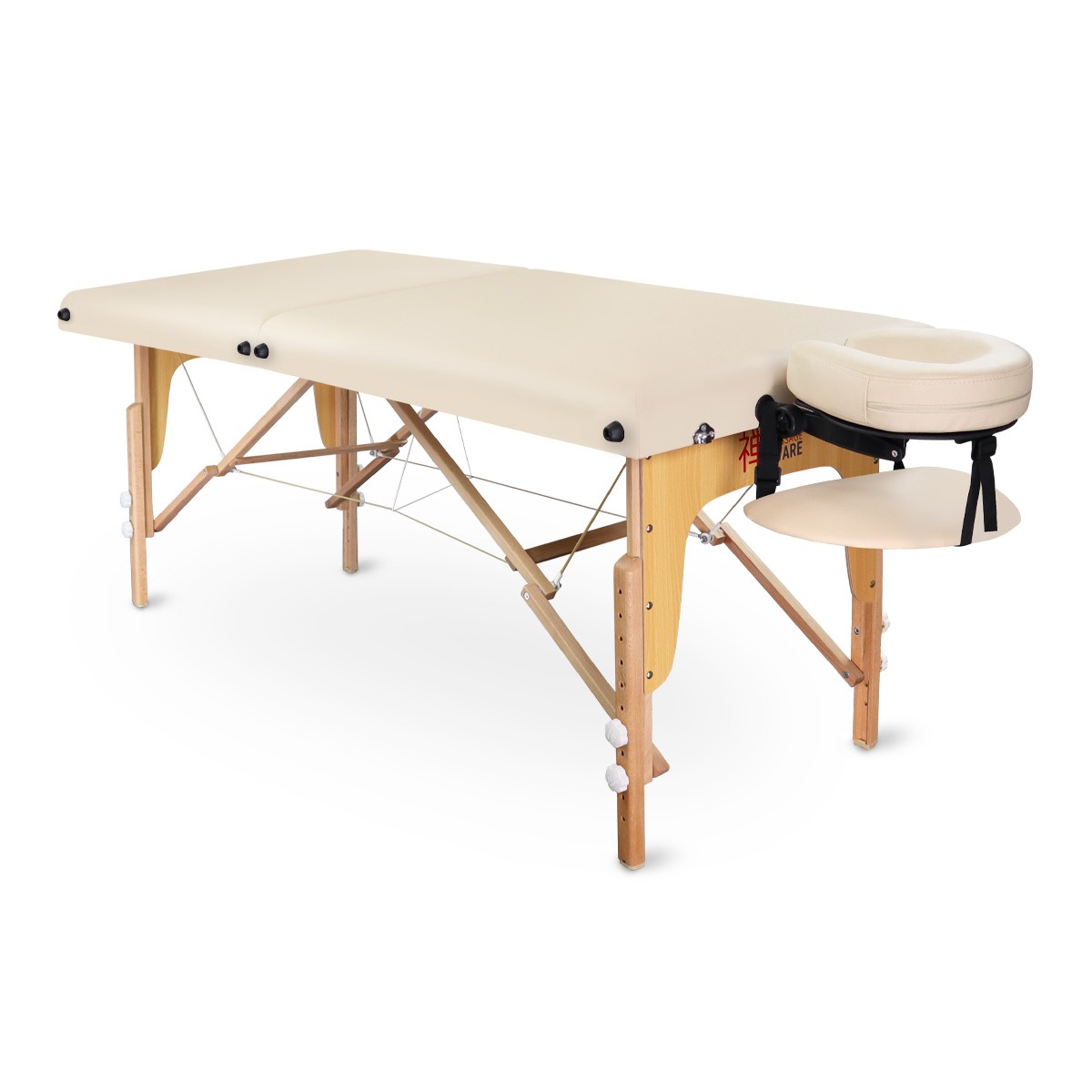 ZEN Massageliege Massagetisch Massagebank Therapieliege mobil klappbar Creme