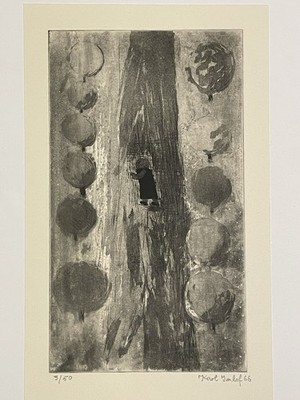 Karl Imhof Radierung 1966 handsigniert 3/50 Original Grafik