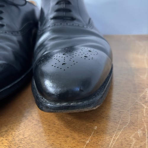 Crockett & Jones Edgware schwarz Leder Oxford Brogue Schuhe Herren UK 9 E US 10 - Bild 6 von 22
