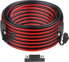 SAE Extension Cable 50FT Heavy Duty 10AWG Tinned Copper Wire w SAE Battery Cable