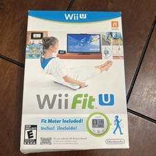 Wii Fit U With Fit Meter (Nintendo Wii U, 2013) box itself is new some box crush