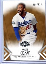 2012 TOPPS TRIPLE THREADS SEPIA BASE CARD 419/625 MATT KEMP