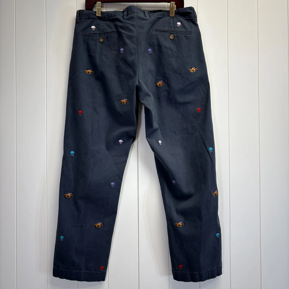 Pantalones chinos ecuestres bordados para hombre Alan River talla 36 gris jockey Foto 2 de 4