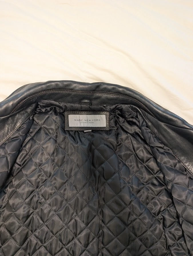 Jaqueta de couro masculina Marc New York GG - Imagem 4 de 4