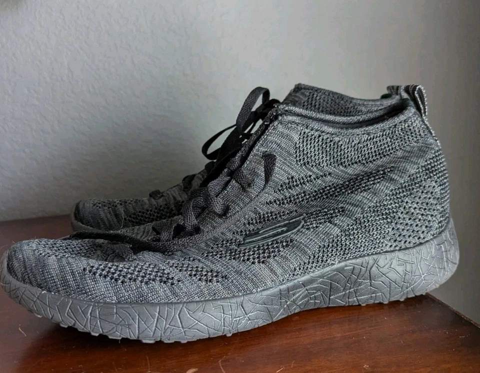 Zapatillas altas Skechers Burst Divergent para mujer 8,5 negras zapatos tejidos elásticos  Foto 3 de 4