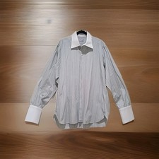 Turnbull Asser Dress Shirt Mens L 17 43cm Multi Stripe French Cuff England