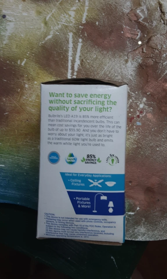 NEW Bulbrite 60W Frosted A19 LED Bulb E26 Bulb 5000K 750 Lumens Non-Dimmable - Image 2 of 4