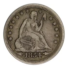 New Listing1854 Seated Liberty Quarter Very Fine Condition