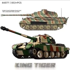 WW2 PzKpfw VI Sd.Kfz. 182 ausf Porsche  Top Qualität  NEU 853 Teile + 2 Figuren