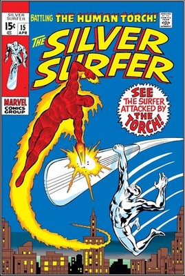 THE SILVER SURFER #15 COMIC BOOK COVER Poster print 16''x24'' home decor