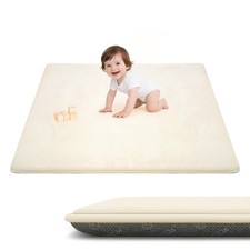 ACOMOPACK 1.3" Thick Baby Play Mat for Floor 50x50"-Memory Foam Water-Repellent