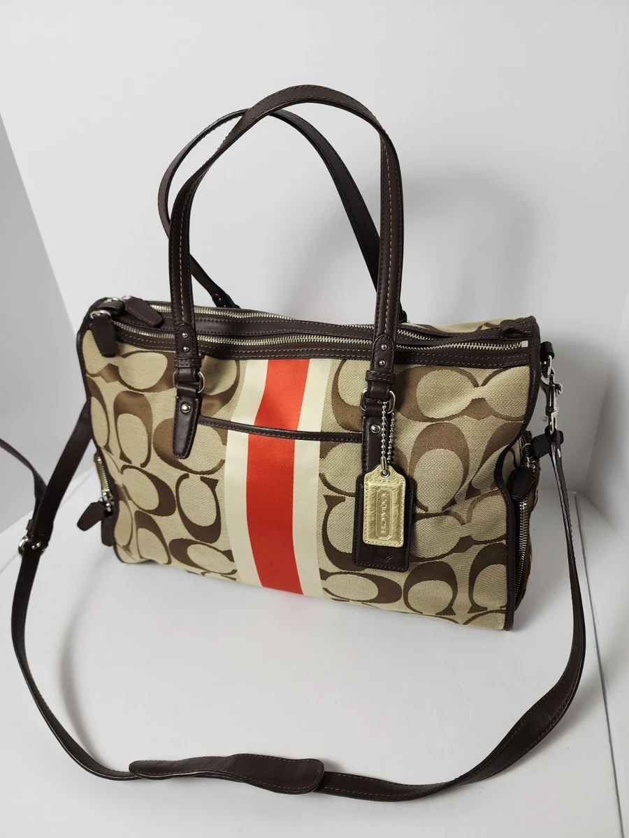 Coach Legacy Satchel/Top Handle Bag Striped Bags & Handbags for